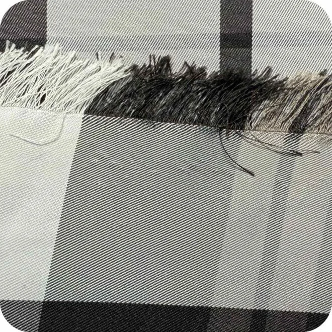 Yarn-Dyed Black and White Check Fabric