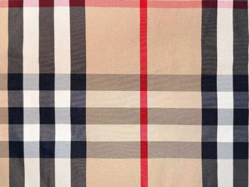 Burberry-Style Yarn-Dyed Check Fabric